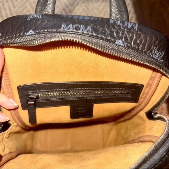Authentic MCM Black Leather Sling Bag - Picture 5 of 7